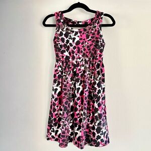 Xhilaration Girls Pink Black Animal Print Dress | Small